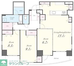 ラブールミノワ 3LDKの間取図画像