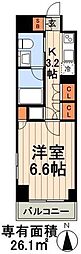 COMFORIA門前仲町 1Kの間取図画像