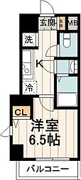 TREACE枝川 1Kの間取図画像