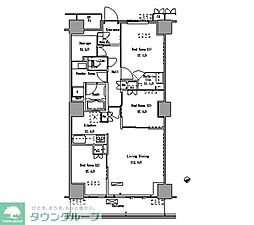 パークアクシス豊洲 3LDKの間取図画像