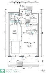 パークタワー勝どきサウス 1LDKの間取図画像