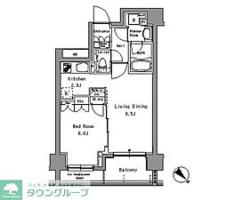リベルテ月島 1LDKの間取図画像