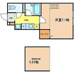 サンウィッシュ 1階1Kの間取り