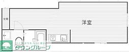クロス西新井 2階ワンルームの間取り