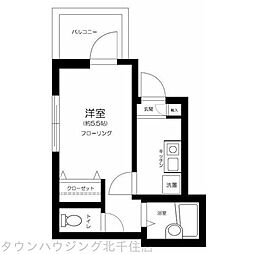 東武伊勢崎線 五反野駅 徒歩6分の賃貸アパート 1階1Kの間取り