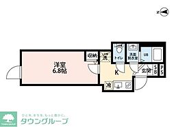 Ｔｈｅ　Ｍａｃｈｉｙａ　Ｃｏｕｒｔ 2階1Kの間取り