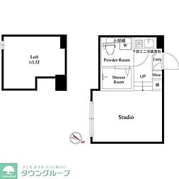 レジデンスＹ・Ｍ 1階ワンルームの間取り