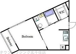 ヴェスパーマティーニ亀有 1階1DKの間取り