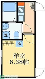 Castanea 103 1階1Kの間取り