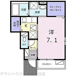 リホープ 1階1Kの間取り