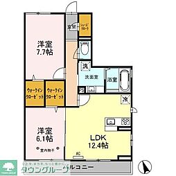 RSAIII 2階2LDKの間取り