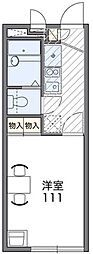 レオパレスパークサイド 1Kの間取図画像