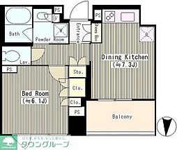 ボワエトワール立石 4階1DKの間取り