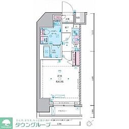 GENOVIA東向島IIskygarden 10階1Kの間取り