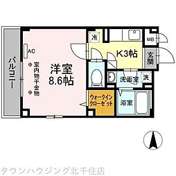 Park Avenue 2階1Kの間取り