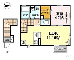 シャルム・y 1LDKの間取図画像