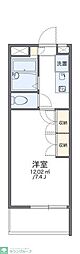 レオパレスミレニアム 1Kの間取図画像