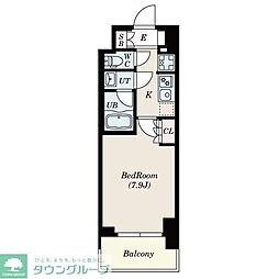 エス-レジデンス北千住reiz 1Kの間取図画像
