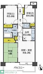 北千住公園パーク・ホームズ 3LDKの間取図画像