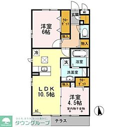 レイストリーフ 2LDKの間取図画像