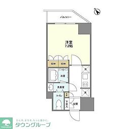 KURAMAE214 1Kの間取図画像