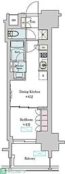 Brilliaist上野稲荷町 1DKの間取図画像
