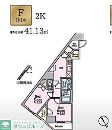 アイルグランデ押上ノース 2Kの間取図画像