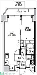 S-RESIDENCE両国avenue 1LDKの間取図画像