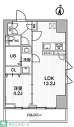 テラス森下 1LDKの間取図画像