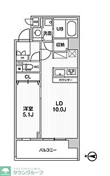 ALTERNAKIKUKAWA2 1LDKの間取図画像