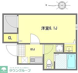 GLENODAI 1Kの間取図画像