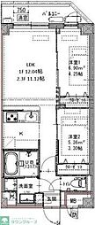 GENOVIA六町 2LDKの間取図画像