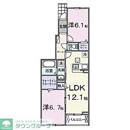 ボヌール イコウ 2LDKの間取図画像