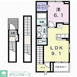 ナナラーピカケ 1LDKの間取図画像