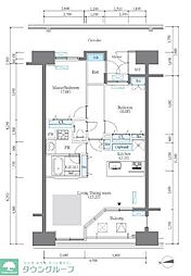 ロイヤルパークス西新井 2LDKの間取図画像
