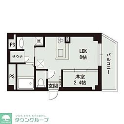 b'CASA金町EAST 1LDKの間取図画像