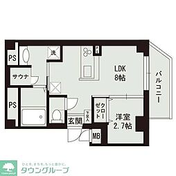 b'CASA金町EAST 1LDKの間取図画像