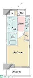 RJRリクロス高砂 1Kの間取図画像