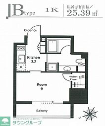 ステイシス町屋 1Kの間取図画像