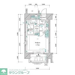 ガリシア東上野 1Kの間取図画像