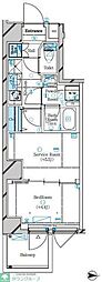 ガリシア北綾瀬II 1DKの間取図画像