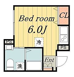 グランデージ ワンルームの間取図画像