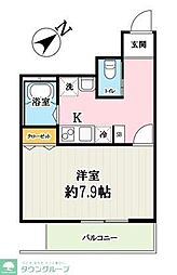 (仮称)キャメル草加谷塚2丁目A棟 1Kの間取図画像