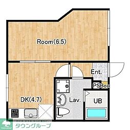 荒川区東尾久1丁目マンション 1DKの間取図画像