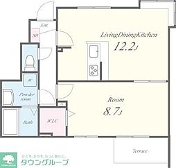 日比谷パティオ 1LDKの間取図画像
