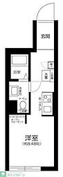 長楽町屋レジデンス ワンルームの間取図画像