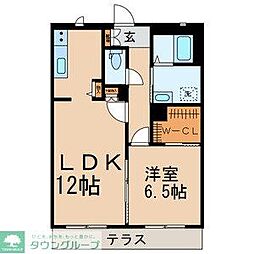 ビレッタK 1LDKの間取図画像