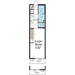 リブリ・サウンド東京 1Kの間取図画像