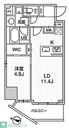 SEASONFLATS押上 1LDKの間取図画像
