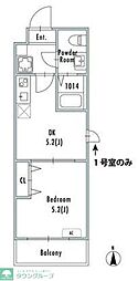 GRAN PASEO西新井 1DKの間取図画像